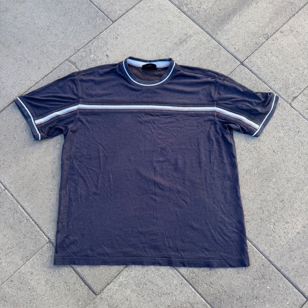 Vintage Gotcha Surf Shirt Mens XL Navy Blue Striped Ringer Tee 90s Skate